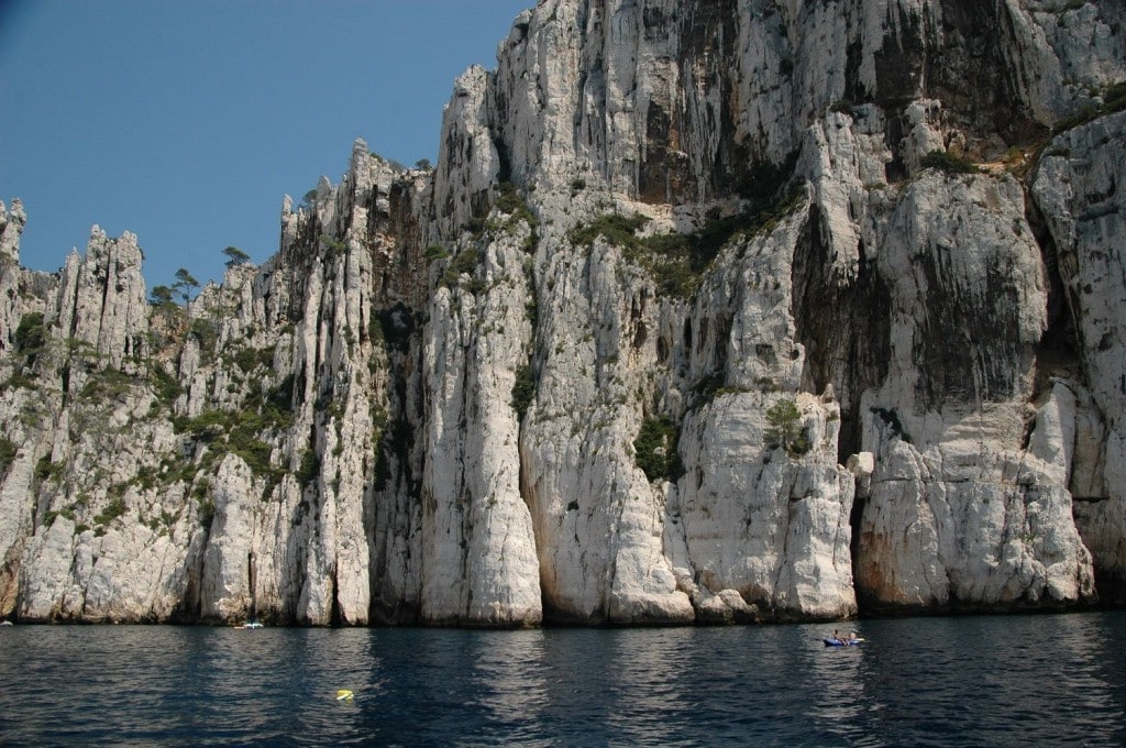 The famous Cassis Calanques by the sea